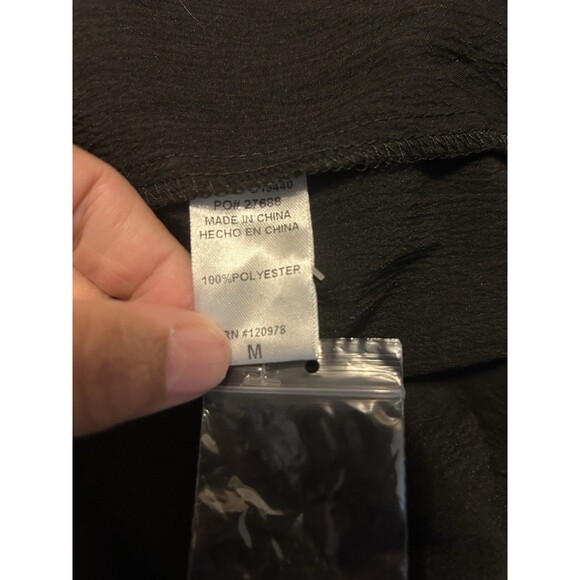 Ruffle Tiered Maxi Dress Black Cottagecore Peasant Witchy Funeral Modest Medium - Picture 3 of 8